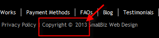 Update Your Copyright Year on Your Website